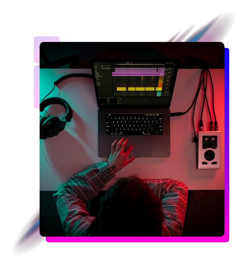 a person sitting in front of a laptop computer, for students hero a person sitting in front of a laptop computer, for students hero
